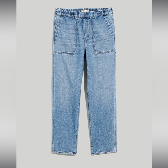 Madewell Pull-On Relaxed Jeans in Beswick Wash - Size Small - Picture 7 of 7